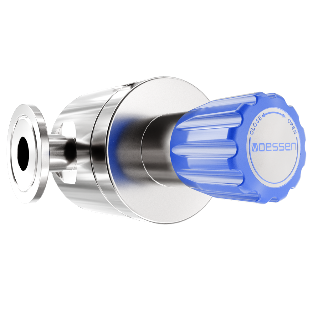 Регулятор VOESSEN LRS6JH2R, из нержавеющей стали, до 1000 м3/час, избыточного давления, 2 порта, вход справа