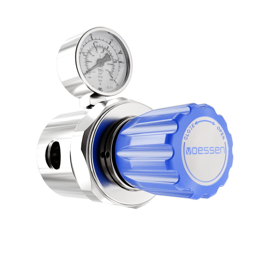 Регулятор VOESSEN LRS6HH4R, из нержавеющей стали, до 250 м3/час, избыточного давления, 4 порта, вход справа