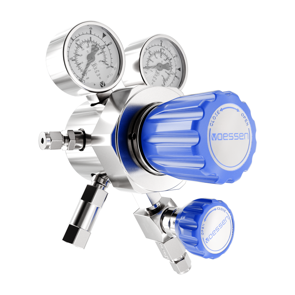 Редуктор VOESSEN CRS61HHPN, из нержавеющей стали, одноступенчатый, избыточного давления, с продувочным вентилем на входе